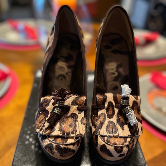 Womens Animal Print ‘Sam Edelman’ Wedges - Picture 3 of 5